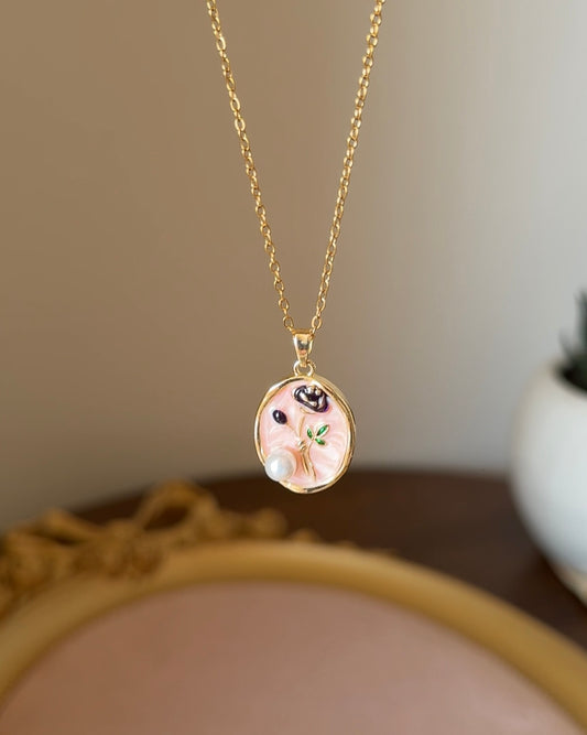 Lilac Bloomshade Vintage Necklace
