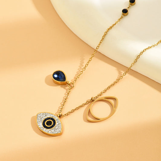 EVIL EYE NECKLACE (stainless steel)