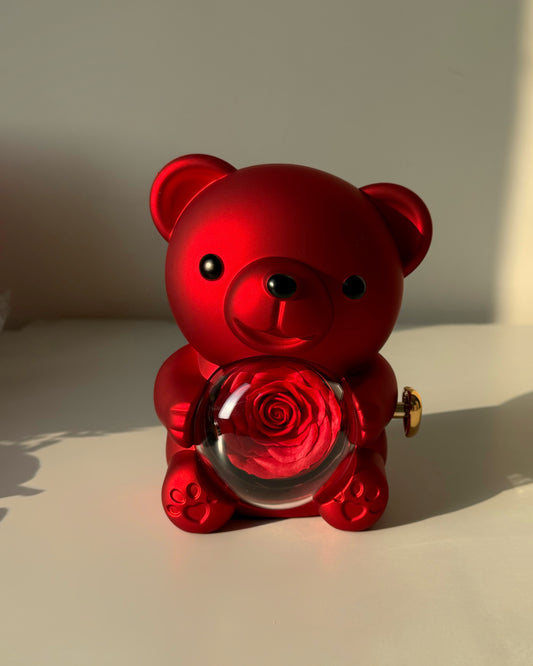 Teddy Rotating Gift Box with Ring