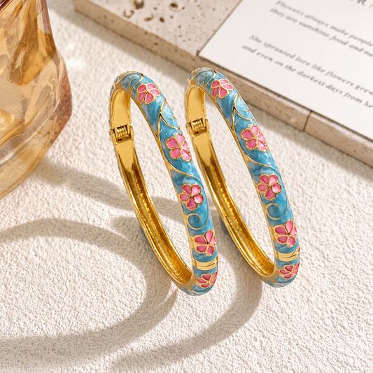 Dream of Blue Meenakari Bangles (pack of 2)