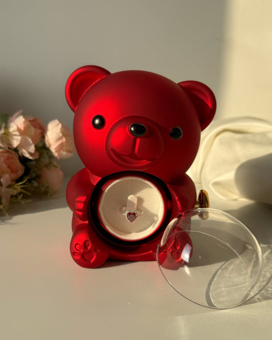 Teddy Rotating Gift Box with Ring