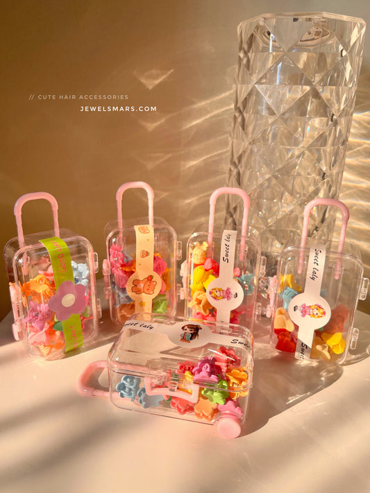 Cute Trolley Packaging Hair Clips