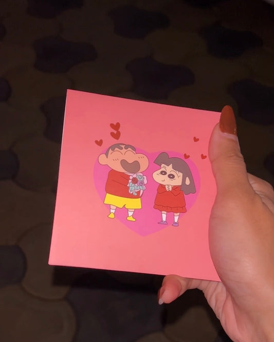 Shinchan- I love card with Necklace & Gift Box