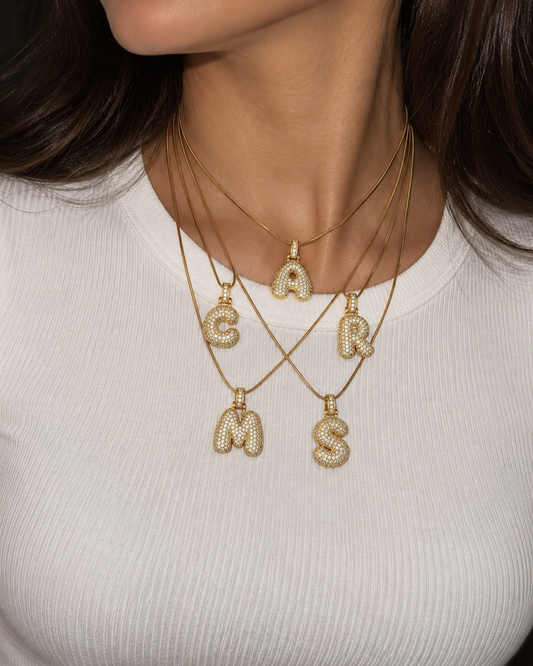 Iced-out Initial Necklace