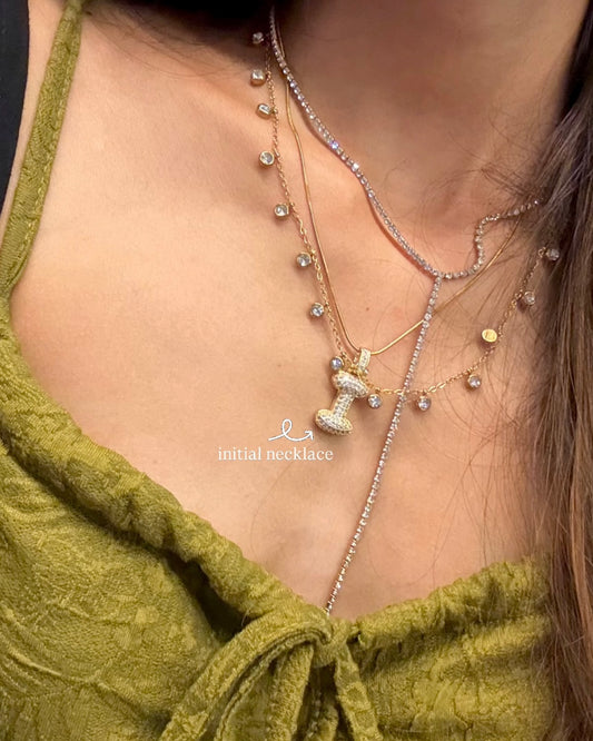 Iced-out Initial Necklace