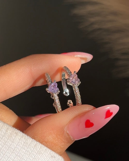 Mini Heart Rings (combo of 2)