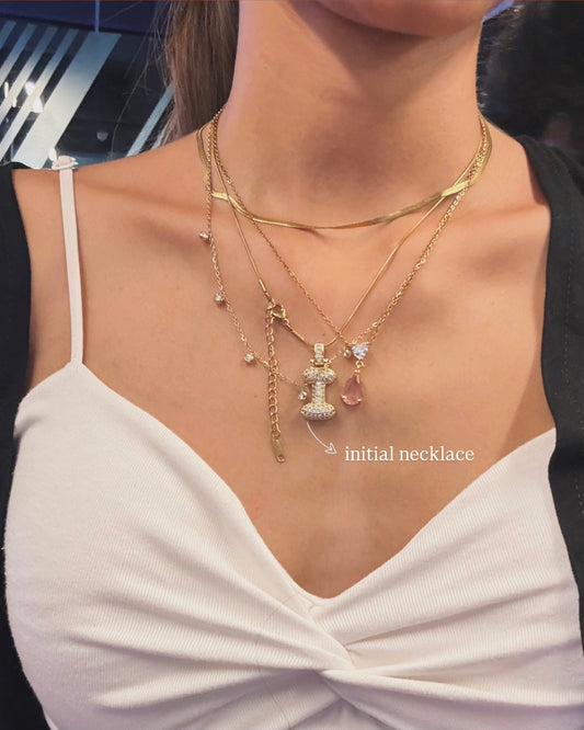 Iced-out Initial Necklace
