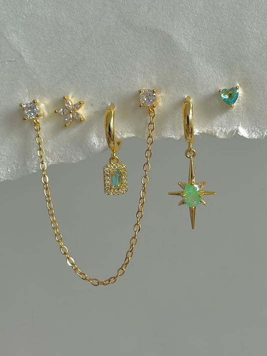 Celestia Charms Piercing Earrings Combo