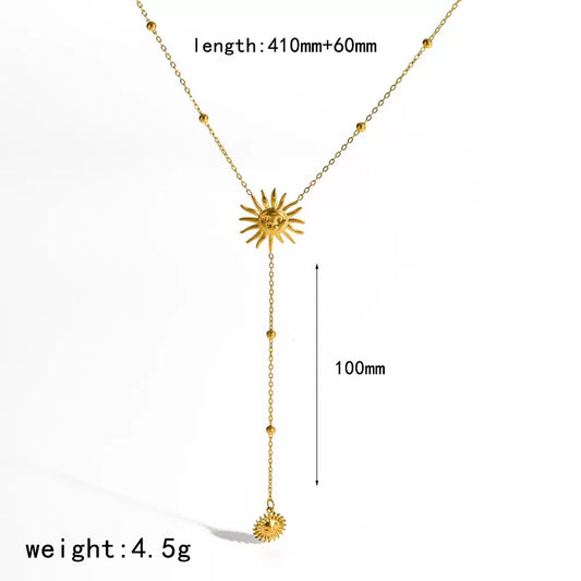 Helios Sun Y-Necklace