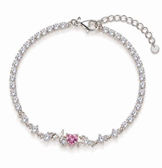 Charmed Cupid Tennis Chain