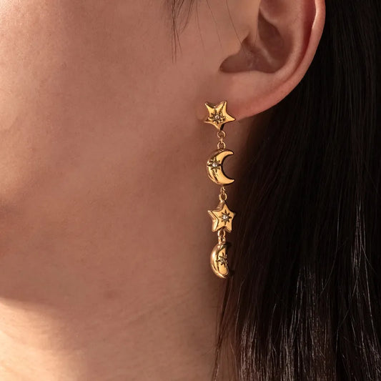 Starry Night Celestial Earrings