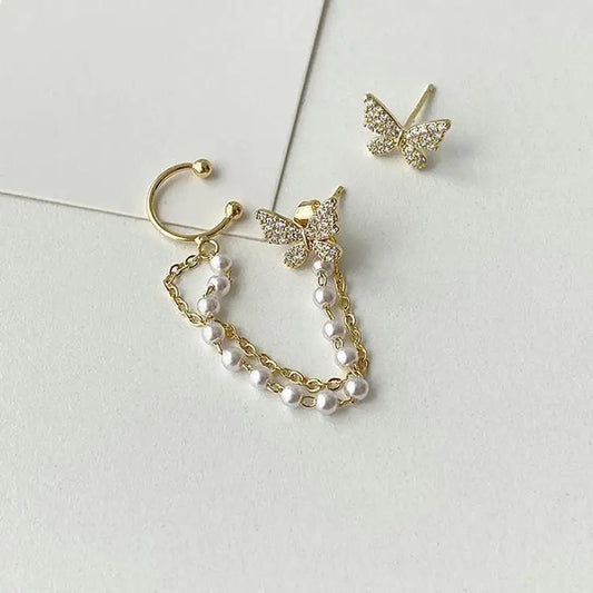 BUTTERFLY EARCUFF EARRINGS