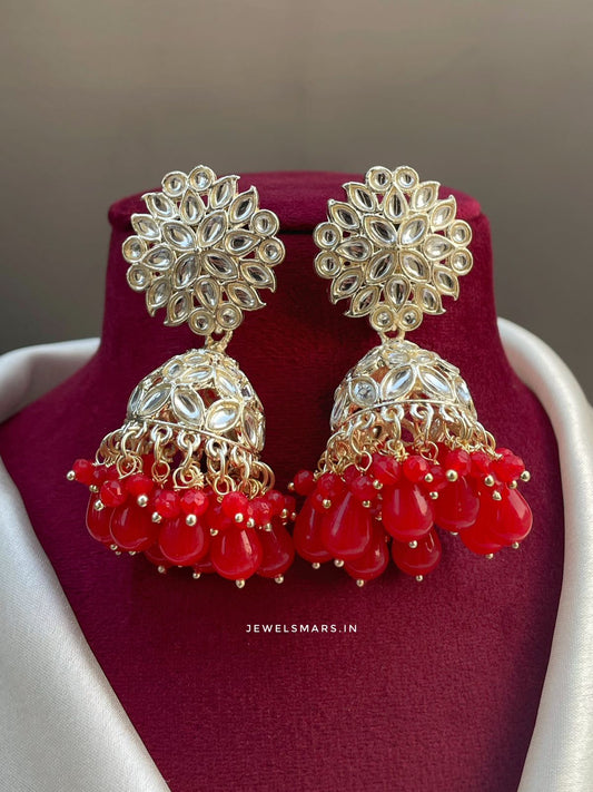 Inayat Jhumkas-red