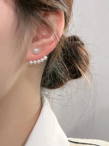 Korean Pearl Earjacket Earrings