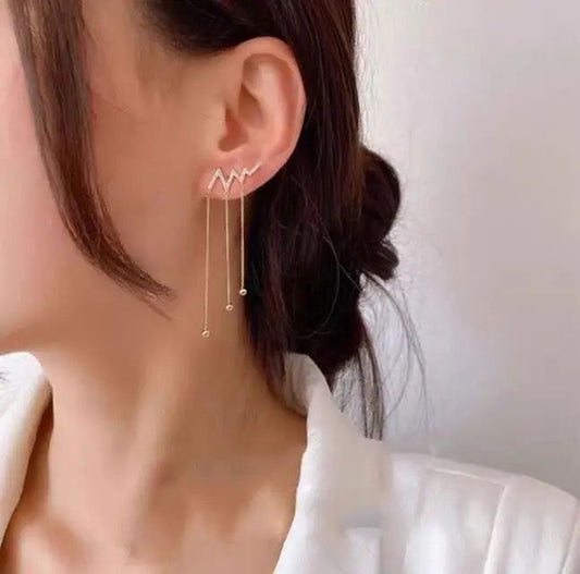 Lightning Long Tassel Drop Earrings