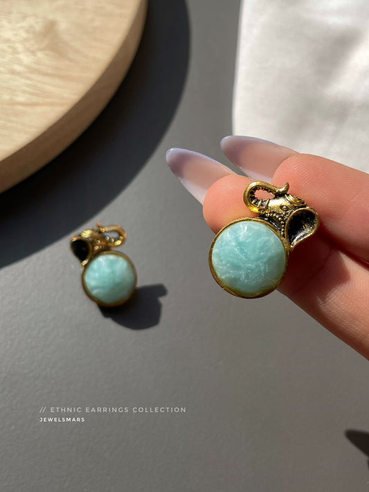 Elephant Earrings- blue
