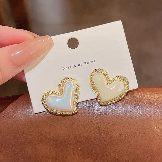 Pearl Heart Earrings