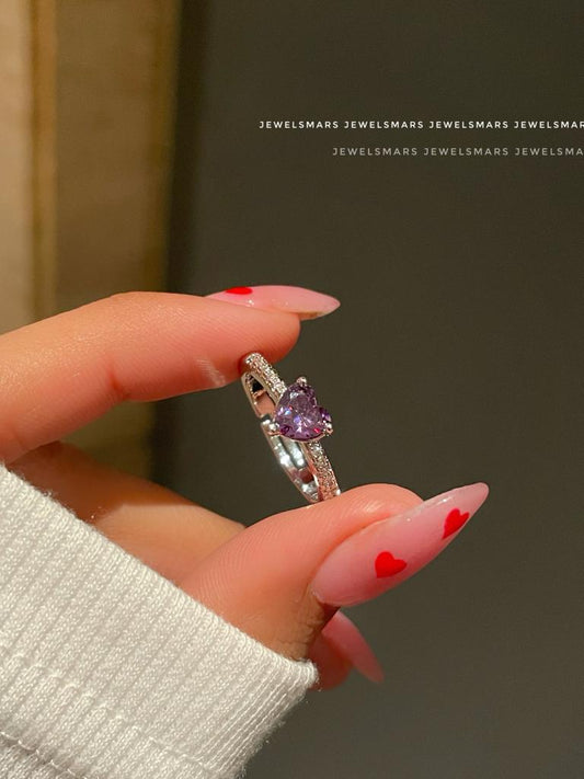 Love Heart Ring- purple