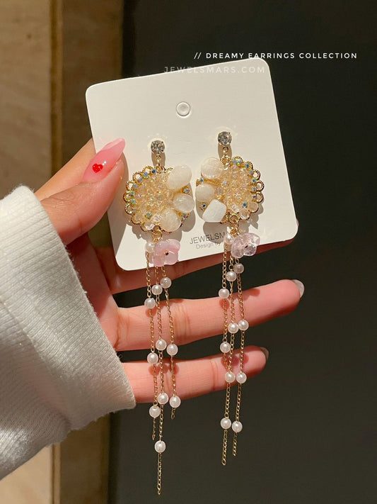 Olive Dreamy Floral Earrings