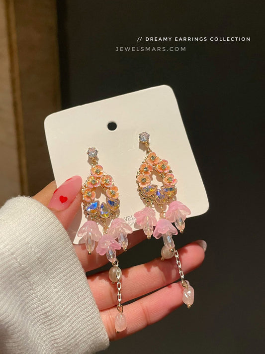 Flora Earrings- pink