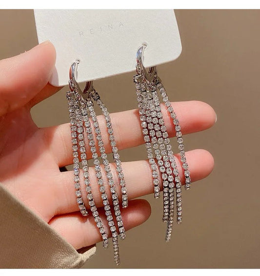 Party Glam Tassel Drop Earrings
