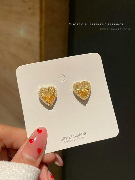 The Heart Talk Embellished Earrings