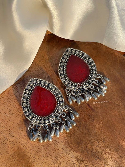 Heena Earrings- red