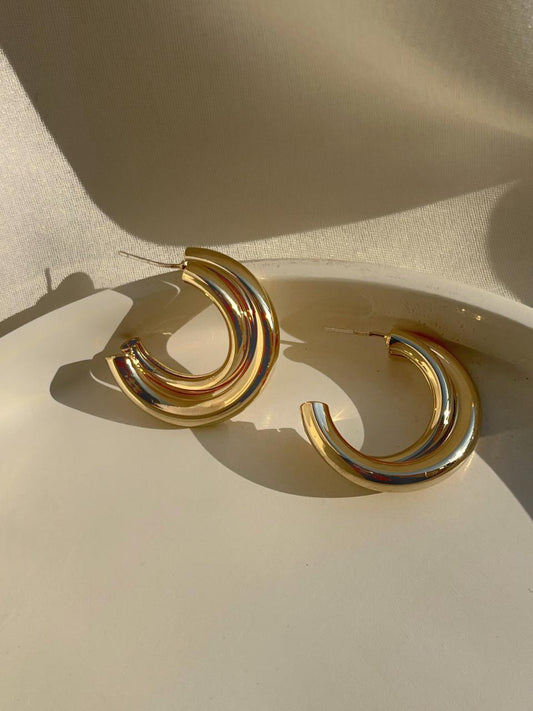 Dual Tube Hoop earrings