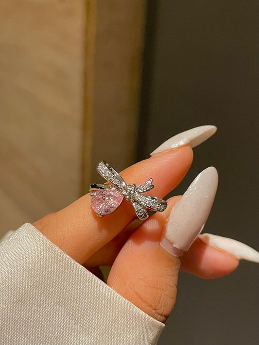 Pink Bow Ring