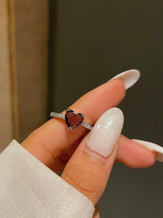 Love Heart Ring- purple