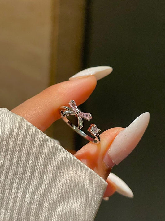 Cute Bow Ring- pink