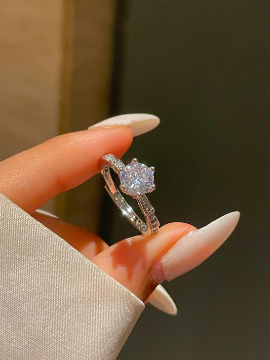 Solitaire Crown Promise Ring