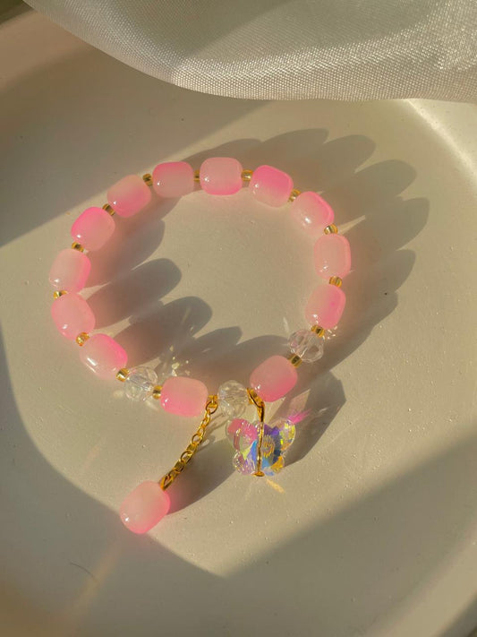 Dreamy Butterfly Bracelet- pink
