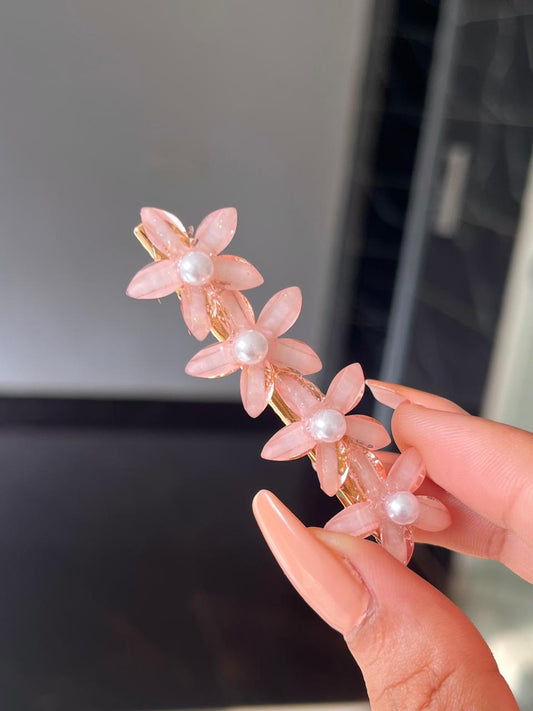 Lilies on my head- peachy pink