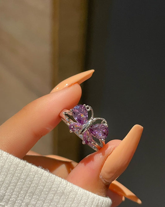 Big Butterfly Ring- purple