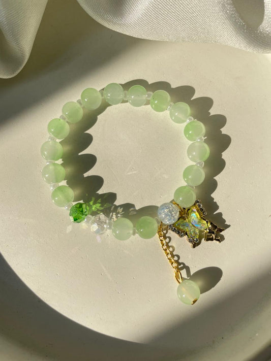 Dual Butterfly Bracelet- green