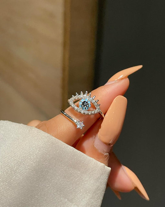 Minimal Evil Eye Ring