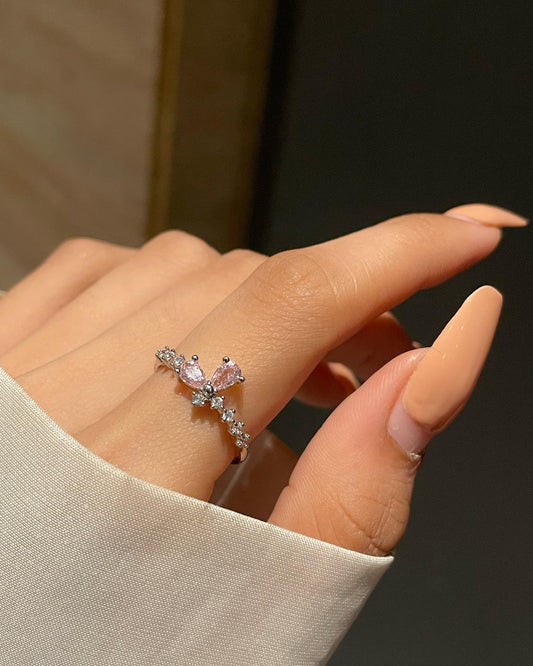 Mini Butterfly Ring- pink