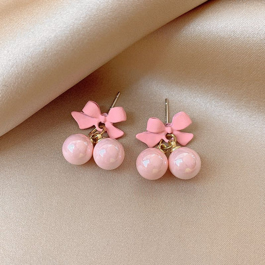 Pinky Bow Earrings