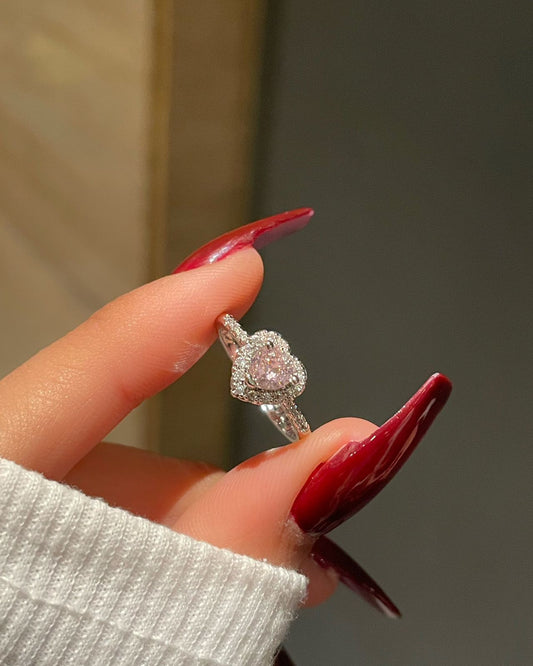 Mini Valentina Heart Ring-pink