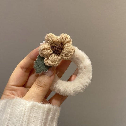Winter Paradise Floral Scrunchies