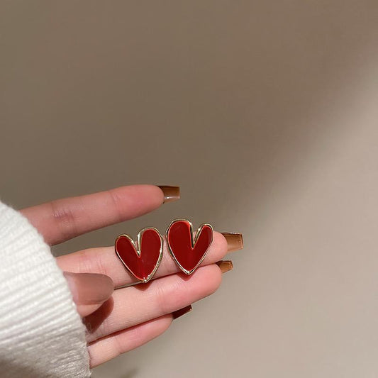Red Heart Earrings