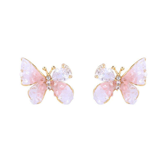 Delulu Butterfly Earrings- pink