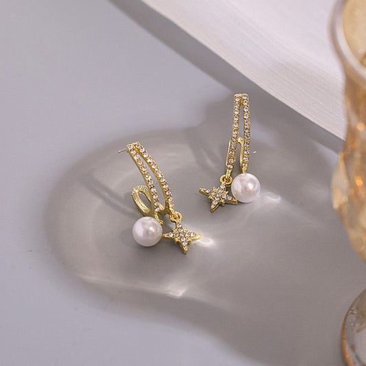 Starlite Pearl detailed earrings