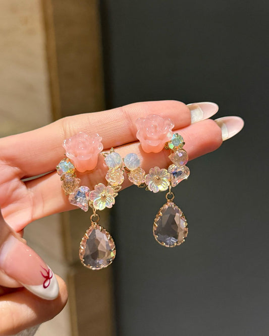 In my Dreamland Earrings- peachy