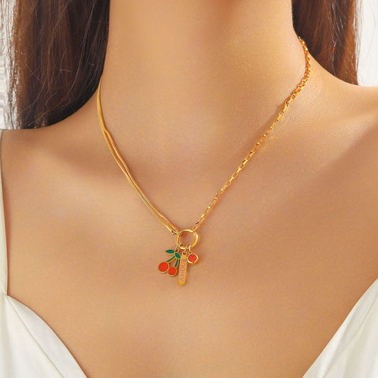 Amour Cherry Charm Necklace
