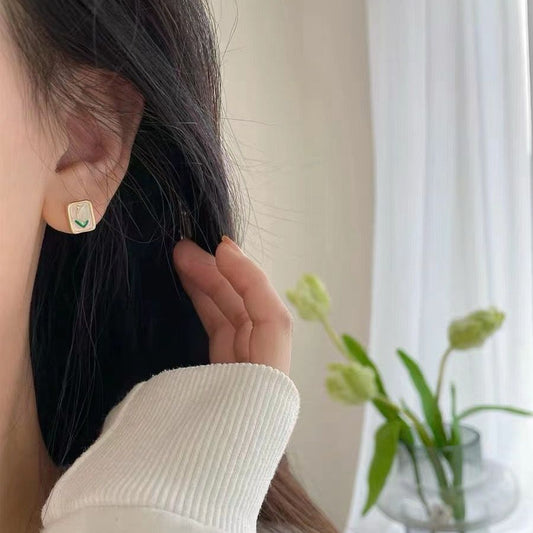 Dainty Pastel Tulip Earrings