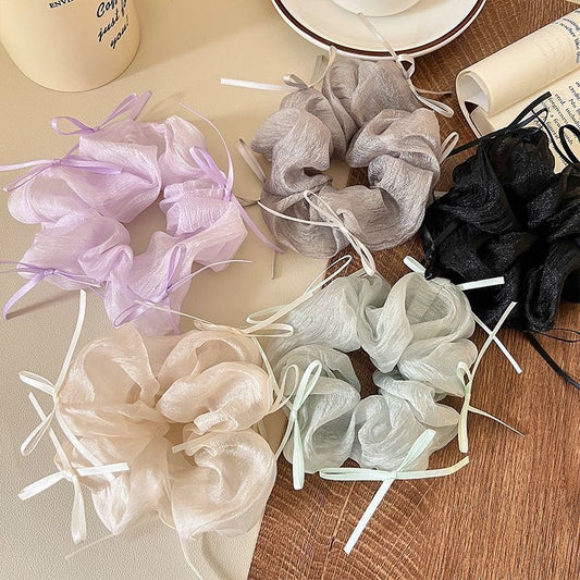 Bow Fluffy Scrunchie