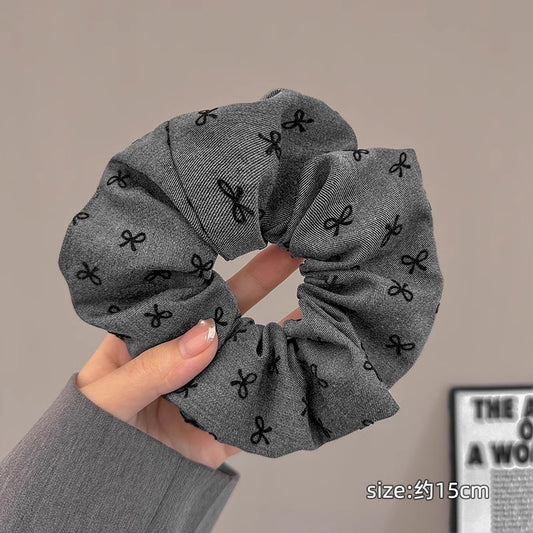 Grey Bow Bae Scrunchie
