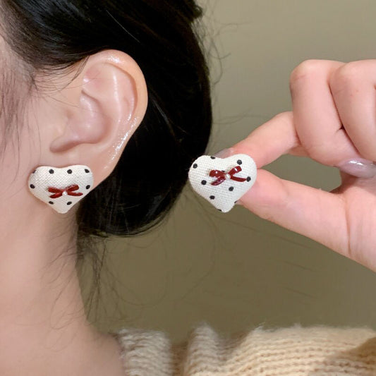 Smitten Red Bow Earrings